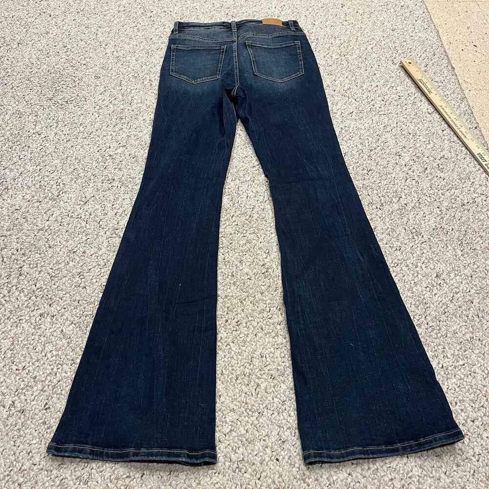 BKE Billie Flare Jeans Sz 30 x 37.5 Dark Wash Denim Grunge Long Length Casual - Picture 8 of 9